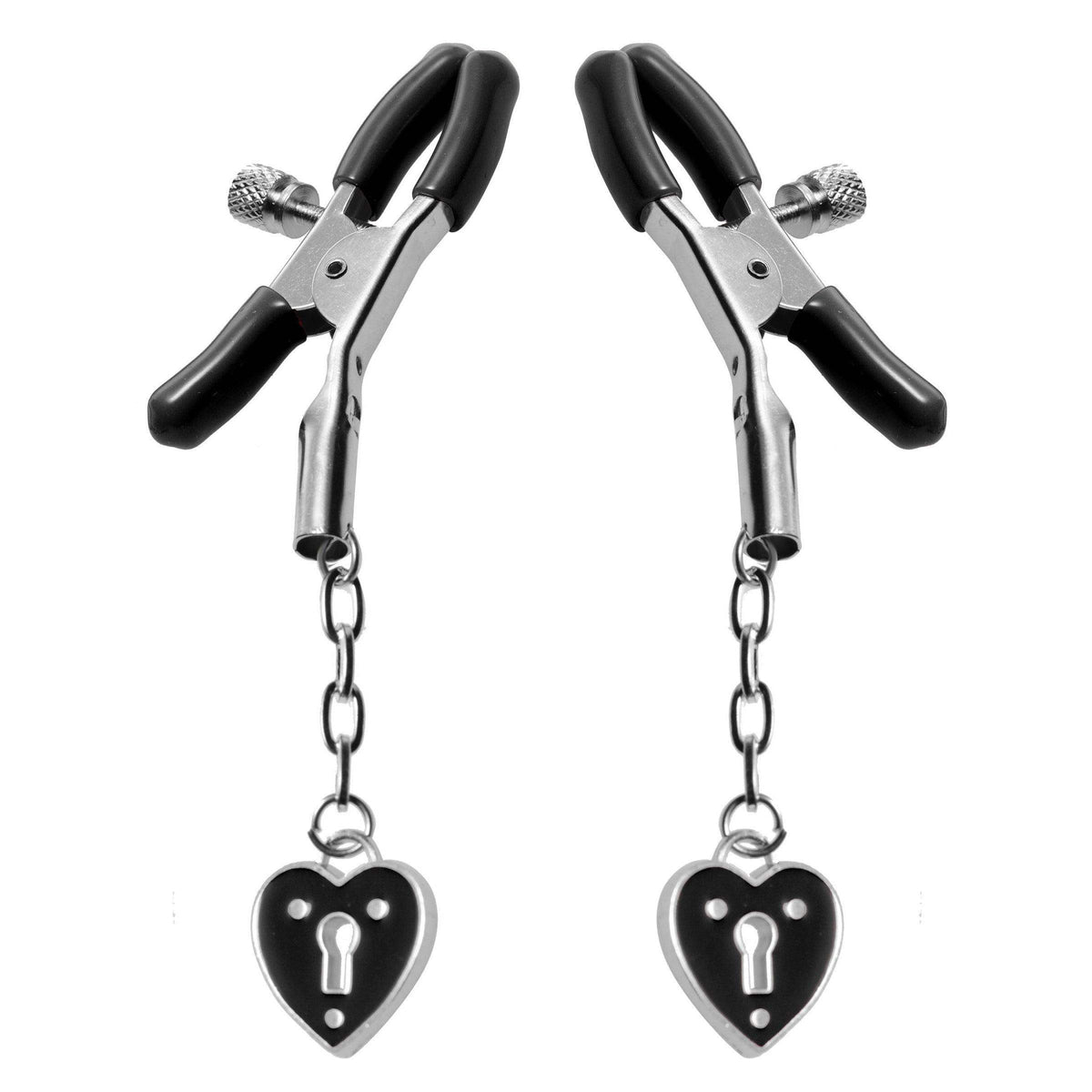 Charmed Heart Padlock Nipple Clamps - The Dildo Hub