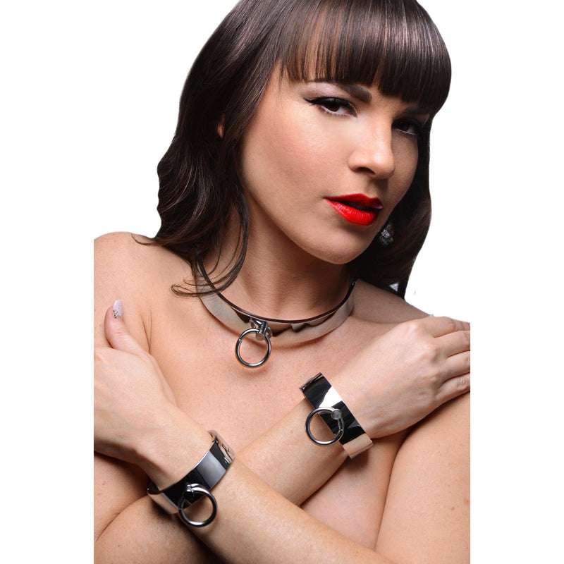 Chrome Slave Collar and Shackles Kit - The Dildo Hub