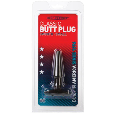 Classic Butt Plug Smooth - Small - Black - The Dildo Hub