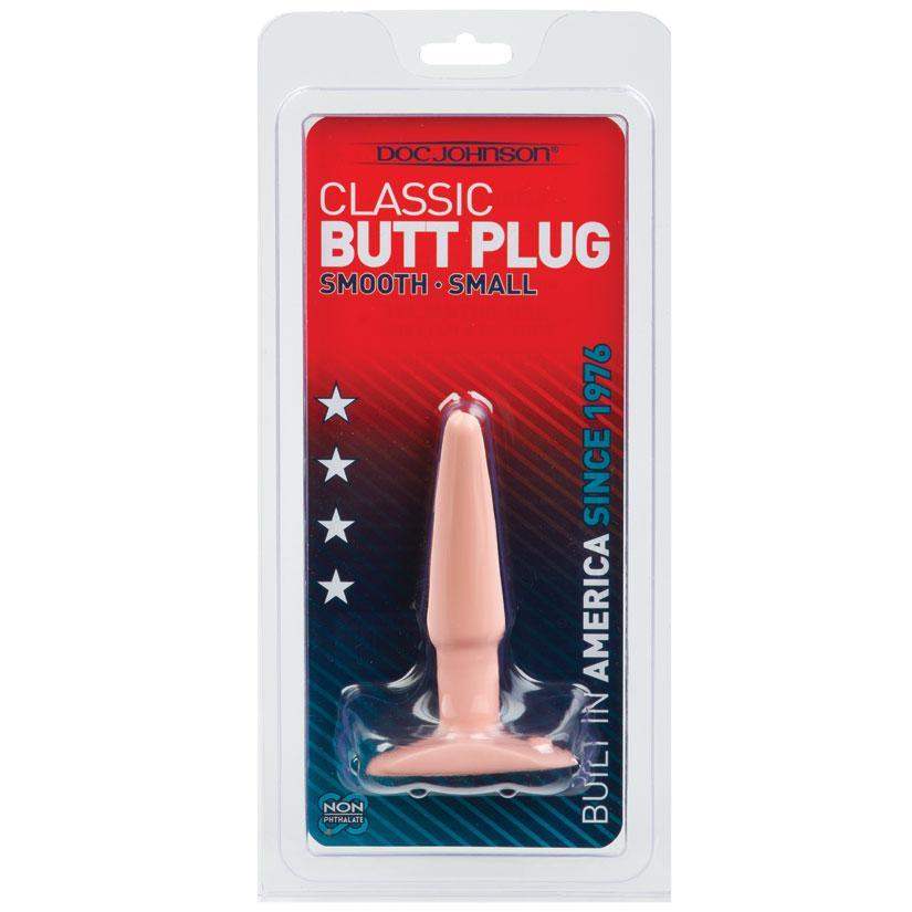Classic Butt Plug Smooth - Small - White - The Dildo Hub