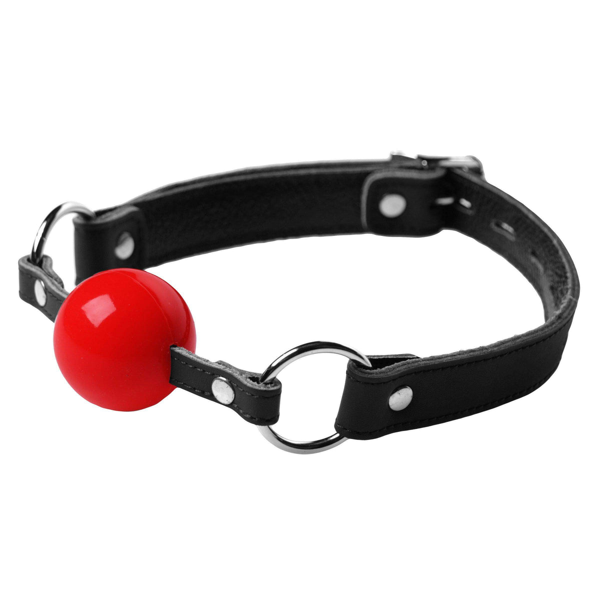 Classic Locking Silicone Ball Gag - Red - The Dildo Hub