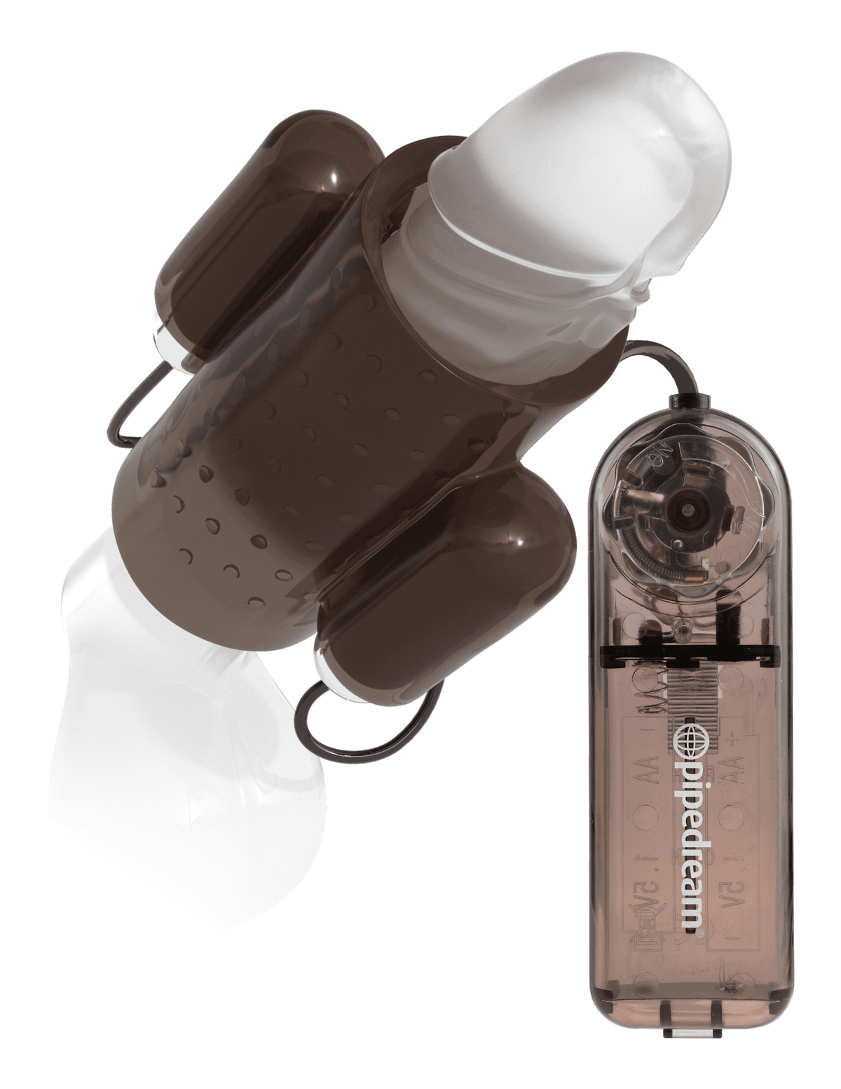 Classix Dual Vibrating Penis Sleeve - Smoke | Pipedream - The Dildo Hub