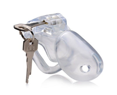 Clear Captor Chastity Cage - Large - The Dildo Hub