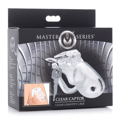 Clear Captor Chastity Cage - Large - The Dildo Hub