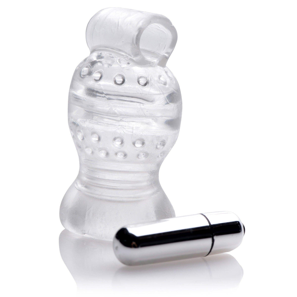 Clear Vibrating Penis Head Teaser - The Dildo Hub