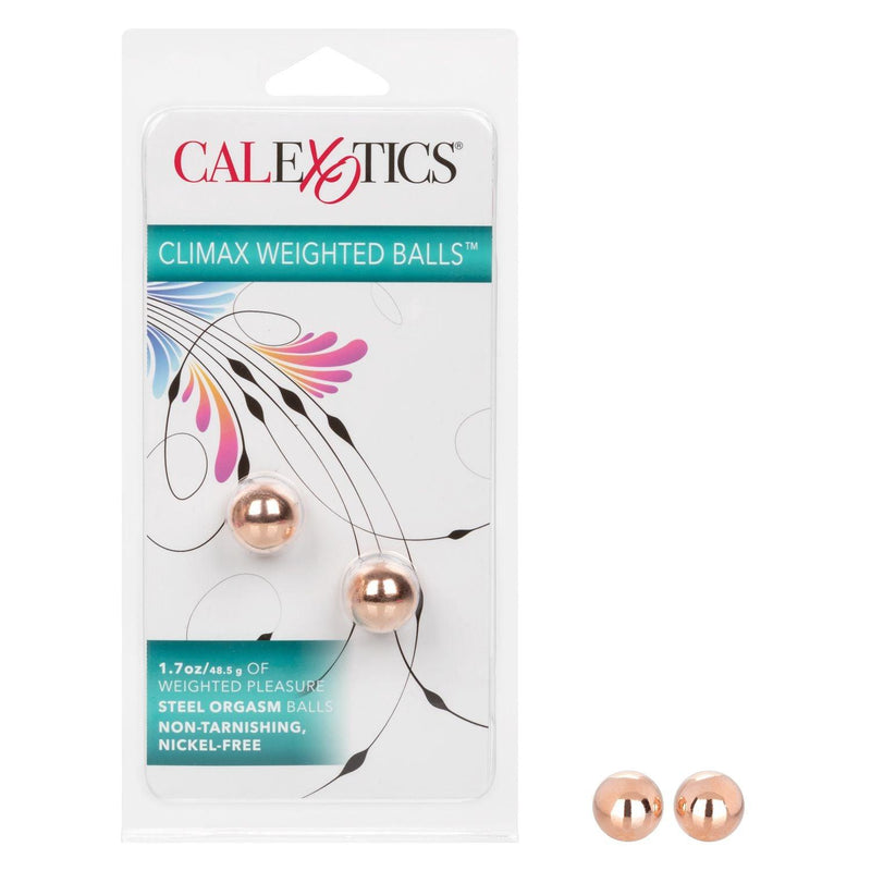 Climax Weighted Kegel Balls - Gold | CalExotics - The Dildo Hub