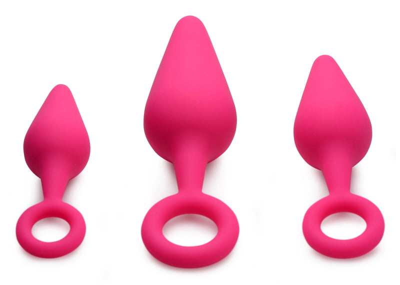 Rump Ringers 3 Piece Silicone Anal Plug Set - Pink butt-plugs from Gossip