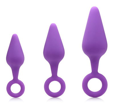 Rump Ringers 3 Piece Silicone Anal Plug Set - Purple butt-plugs from Gossip