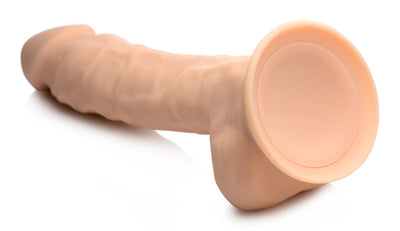 8 Inch Silexpan Hypoallergenic Silicone Vibrating Dildo - Light suction-cup-dildos from Fleshstixxx