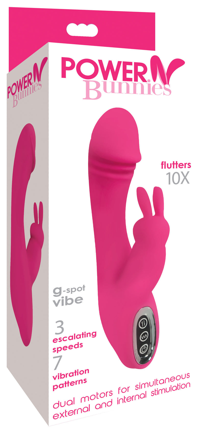 Flutters 10X G-Spot Rabbit Silicone Vibrator gspot-vibrators from Power Bunnies