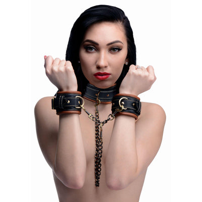 Coax Collar to Wrist Restraints - The Dildo Hub