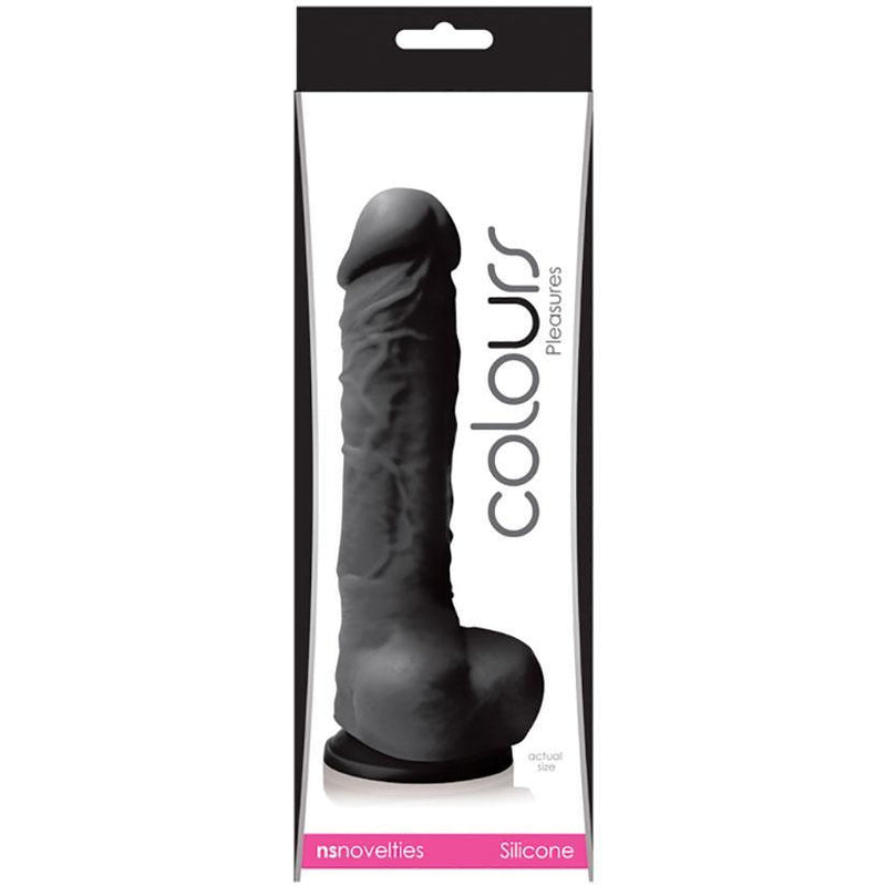 Colours Pleasures Black Realistic Silicone Dildo - 5 Inches | NS Novelties - The Dildo Hub