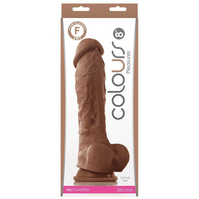 Colours Pleasures Brown Realistic Dildo - 8 Inches | NS Novelties - The Dildo Hub