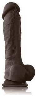 Colours Pleasures Dark Brown Realistic Dildo - 8 Inches | NS Novelties - The Dildo Hub