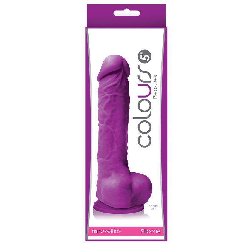 Colours Pleasures Purple Realistic Silicone Dildo - 5 Inches | NS Novelties - The Dildo Hub