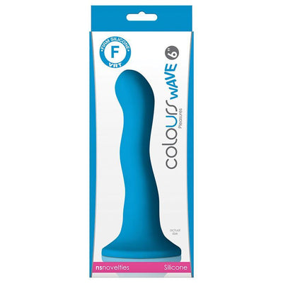 Colours Wave Blue Silicone Dildo - 6 Inches | NS Novelties - The Dildo Hub