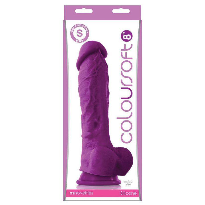 Coloursoft Soft Purple Realistic Dildo - 8 Inches | NS Novelties - The Dildo Hub