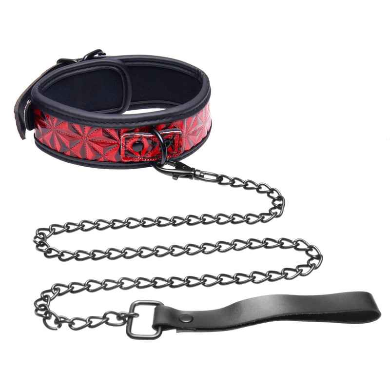 Crimson Tied Collar with Leash - The Dildo Hub