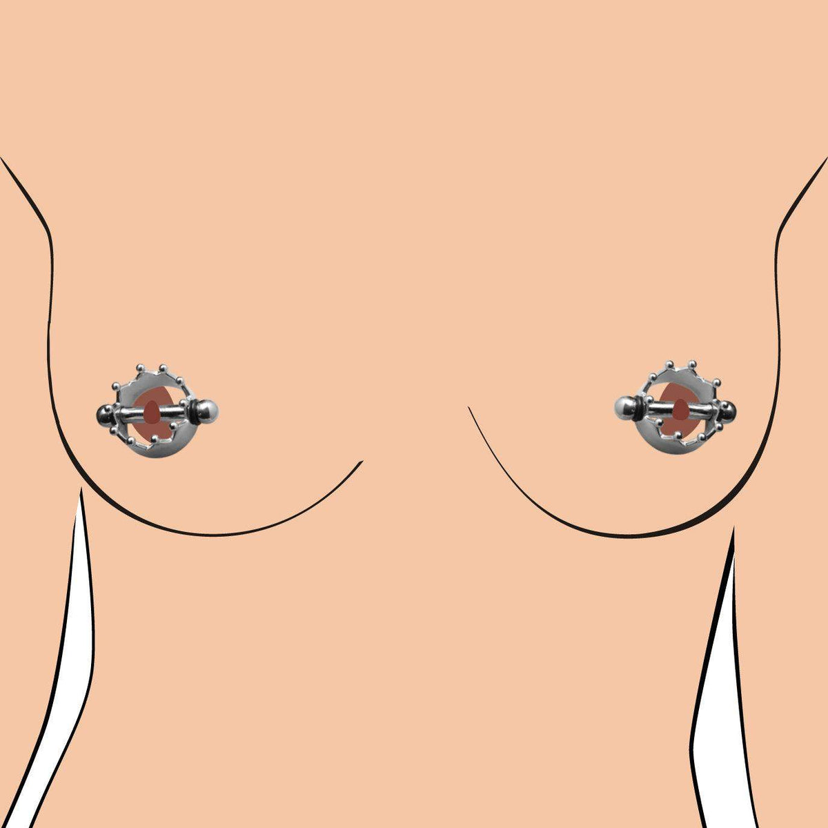 Crowned Magentic Nipple Clamps - The Dildo Hub