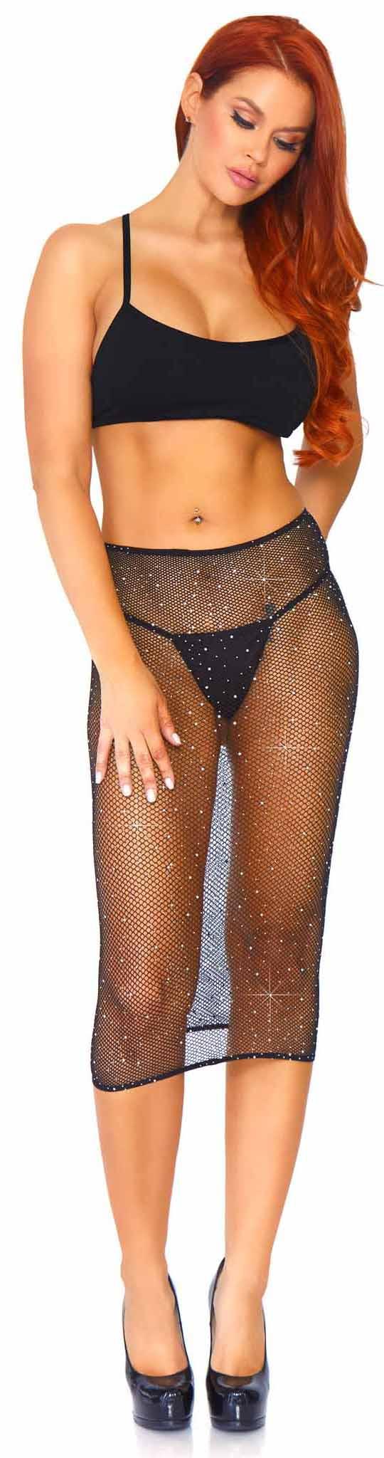 Crystalized Fishnet Tube Dress - The Dildo Hub