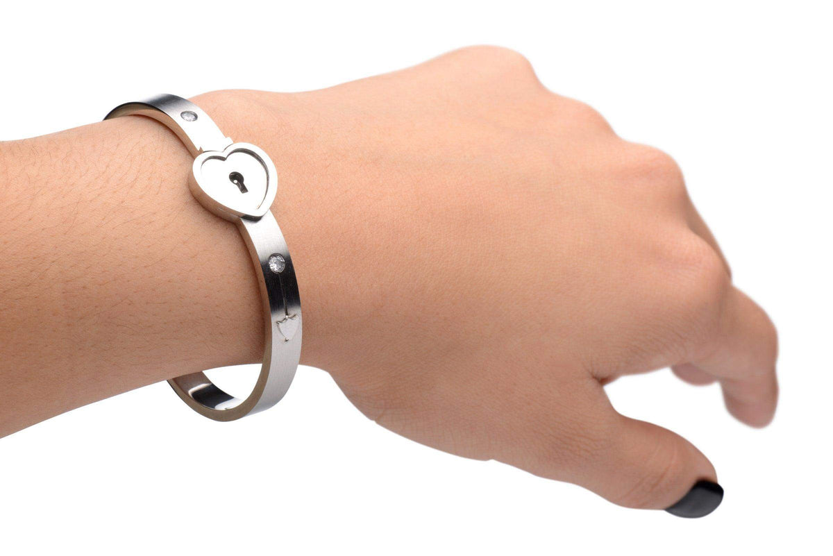 Cuffed Locking Bracelet and Key Necklace - The Dildo Hub