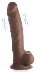 Dark 8-Inch Hypoallergenic Silicone Vibrating Dildo