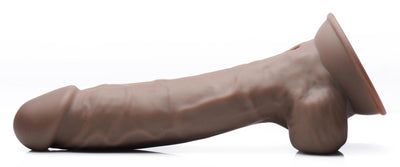 Dark 8-Inch Hypoallergenic Silicone Vibrating Dildo - The Dildo Hub