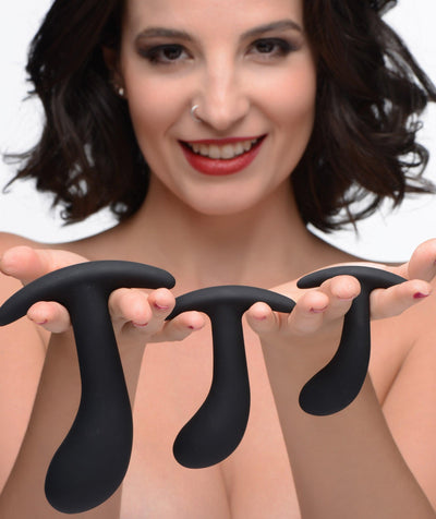 Dark Delights 3 Piece Curved Anal Trainer Set - The Dildo Hub