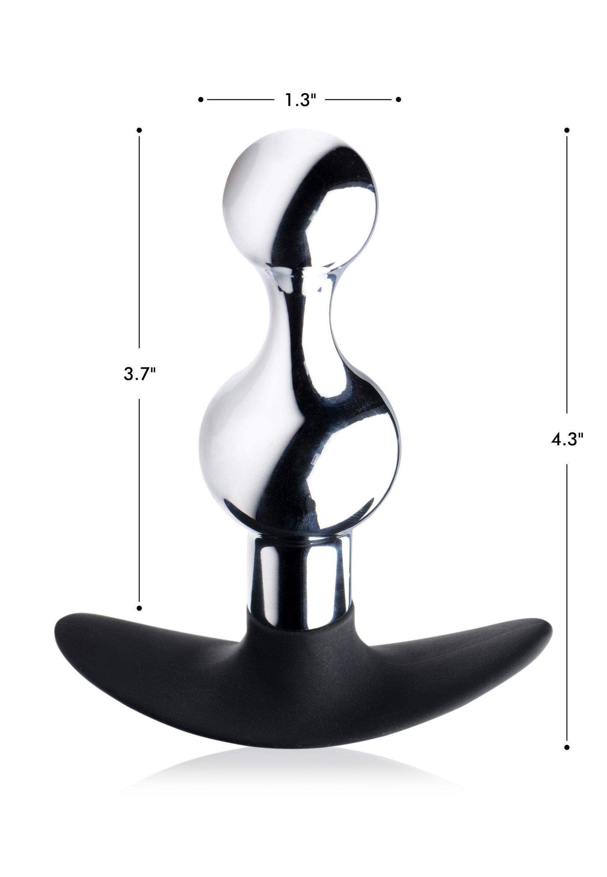 Dark Drop Metal and Silicone Beaded Anal Plug - The Dildo Hub