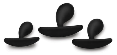 Dark Droplets 3 Piece Curved Silicone Anal Trainer Set - The Dildo Hub