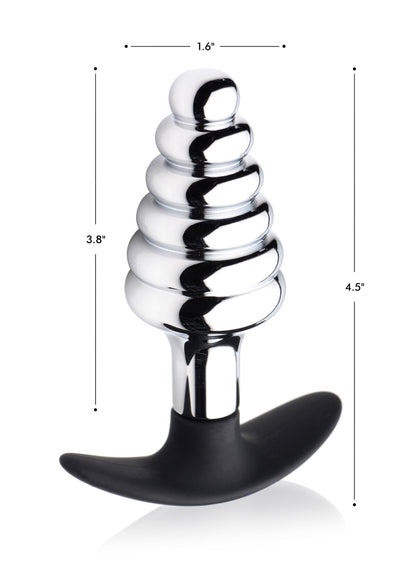 Dark Hive Metal and Silicone Ribbed Anal Plug - The Dildo Hub