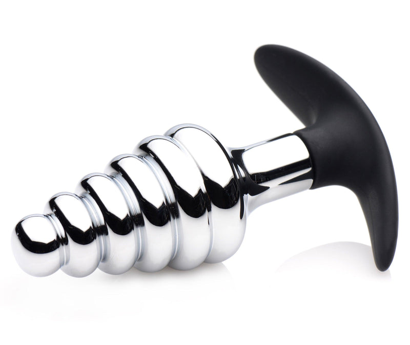 Dark Hive Metal and Silicone Ribbed Anal Plug - The Dildo Hub