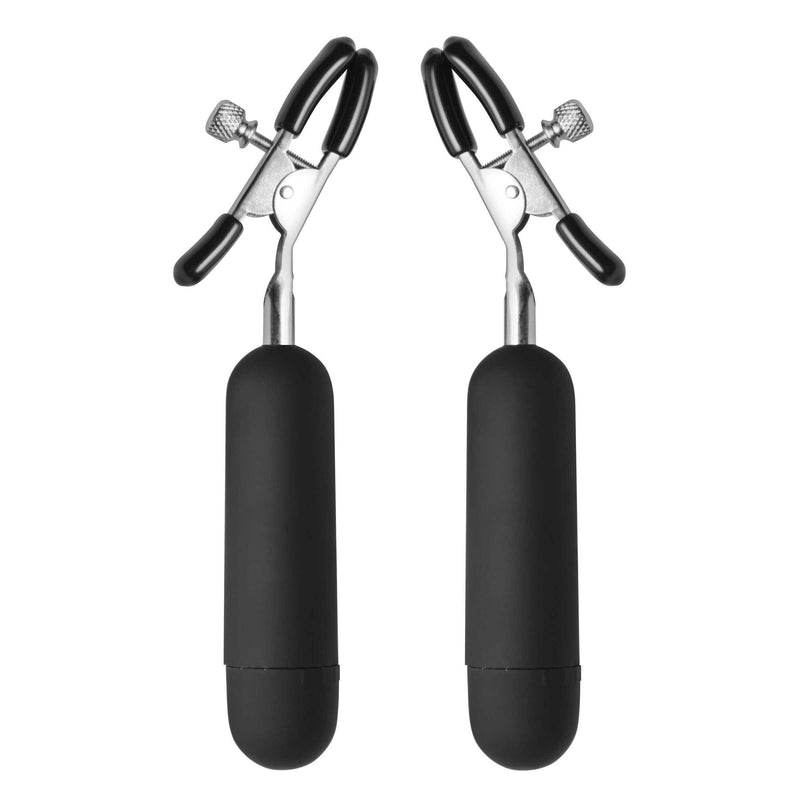 Dark Passion Vibrating Nipple Clamps - The Dildo Hub