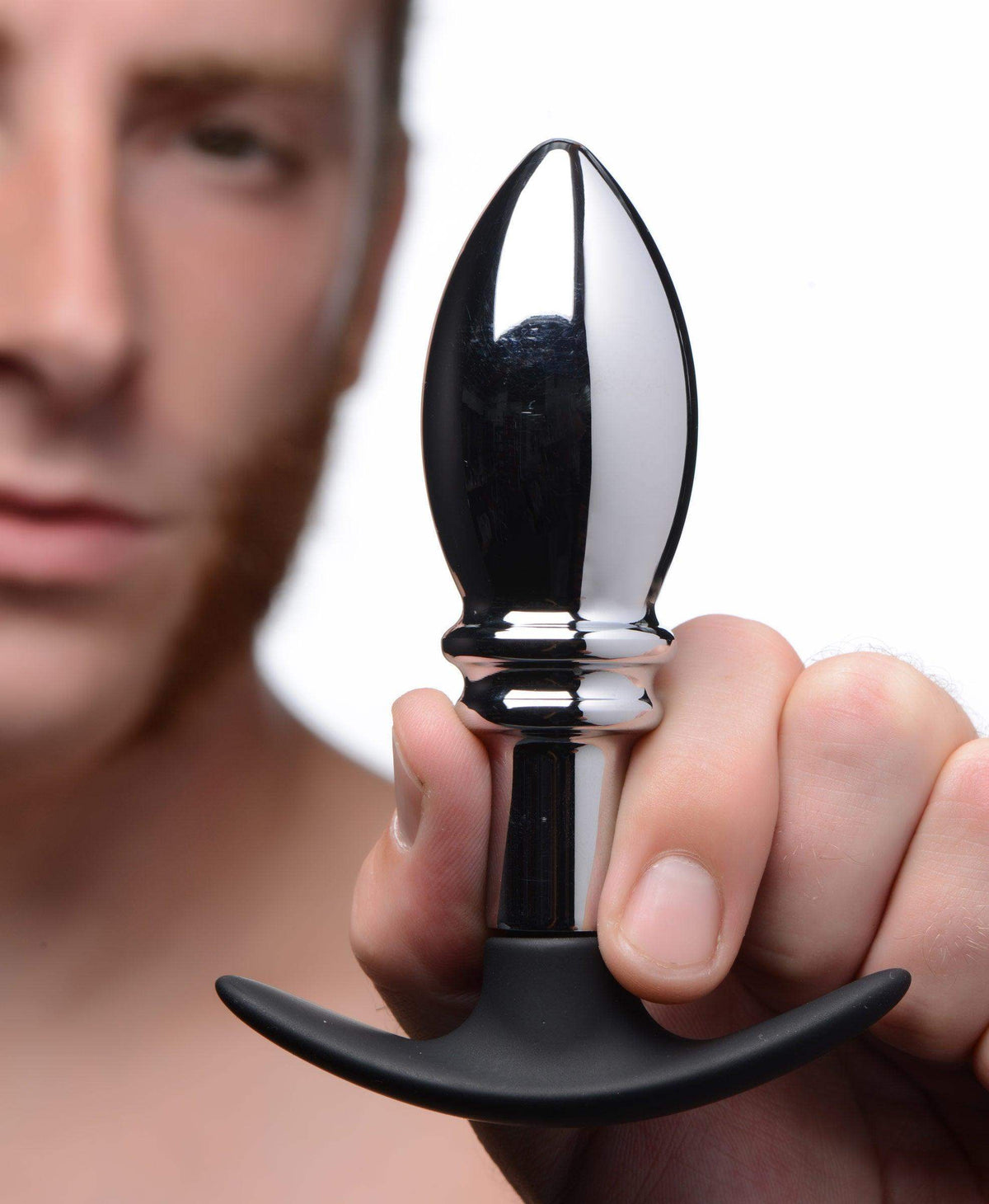 Dark Stopper Metal and Silicone Anal Plug - The Dildo Hub