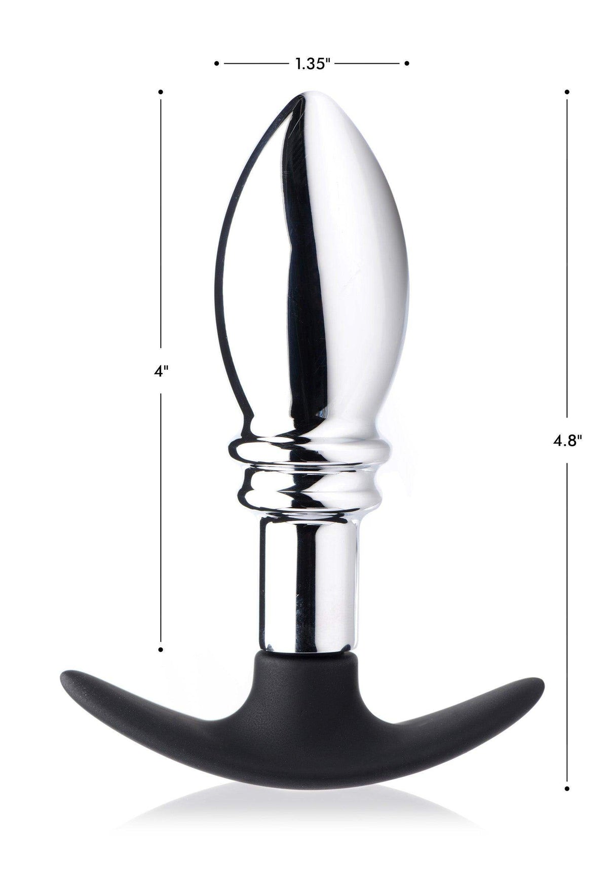 Dark Stopper Metal and Silicone Anal Plug - The Dildo Hub