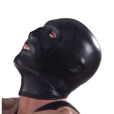 Black Hood with Eye Mouth and Nose Holes LeatherR from SC Novelties