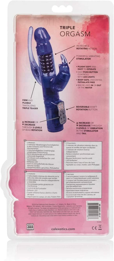 Delight Triple Orgasm Rabbit Vibrator - 10 Inches | CalExotics - The Dildo Hub