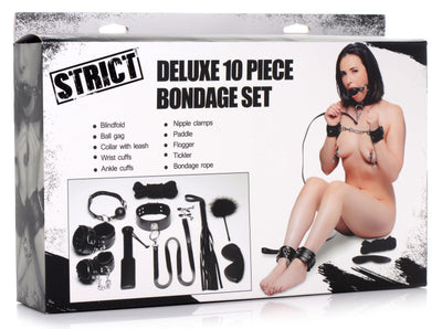 Deluxe 10 Piece Bondage Set | All-American BDSM Accessories - The Dildo Hub