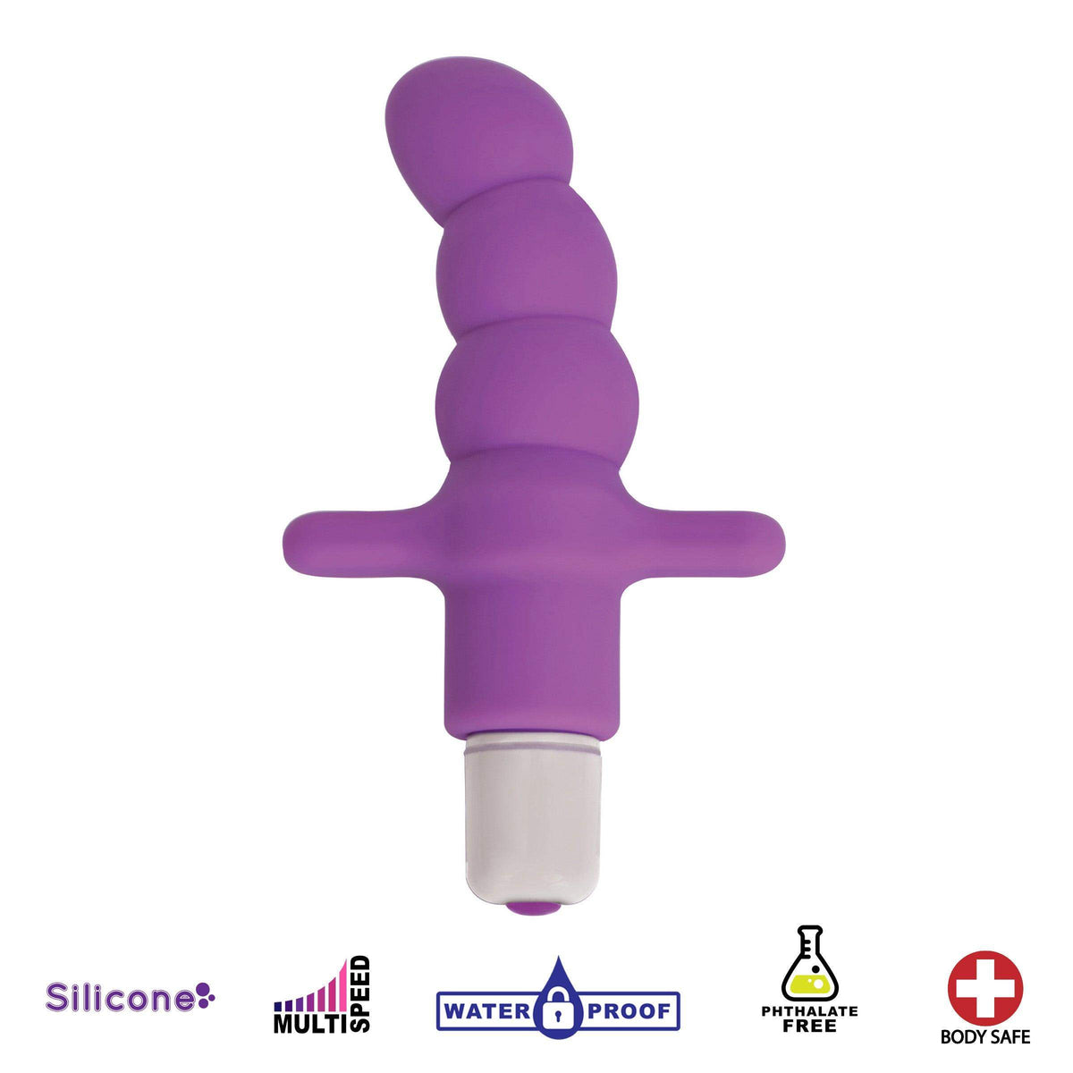 Desire Silicone Vibrating Anal Probe- Purple - The Dildo Hub