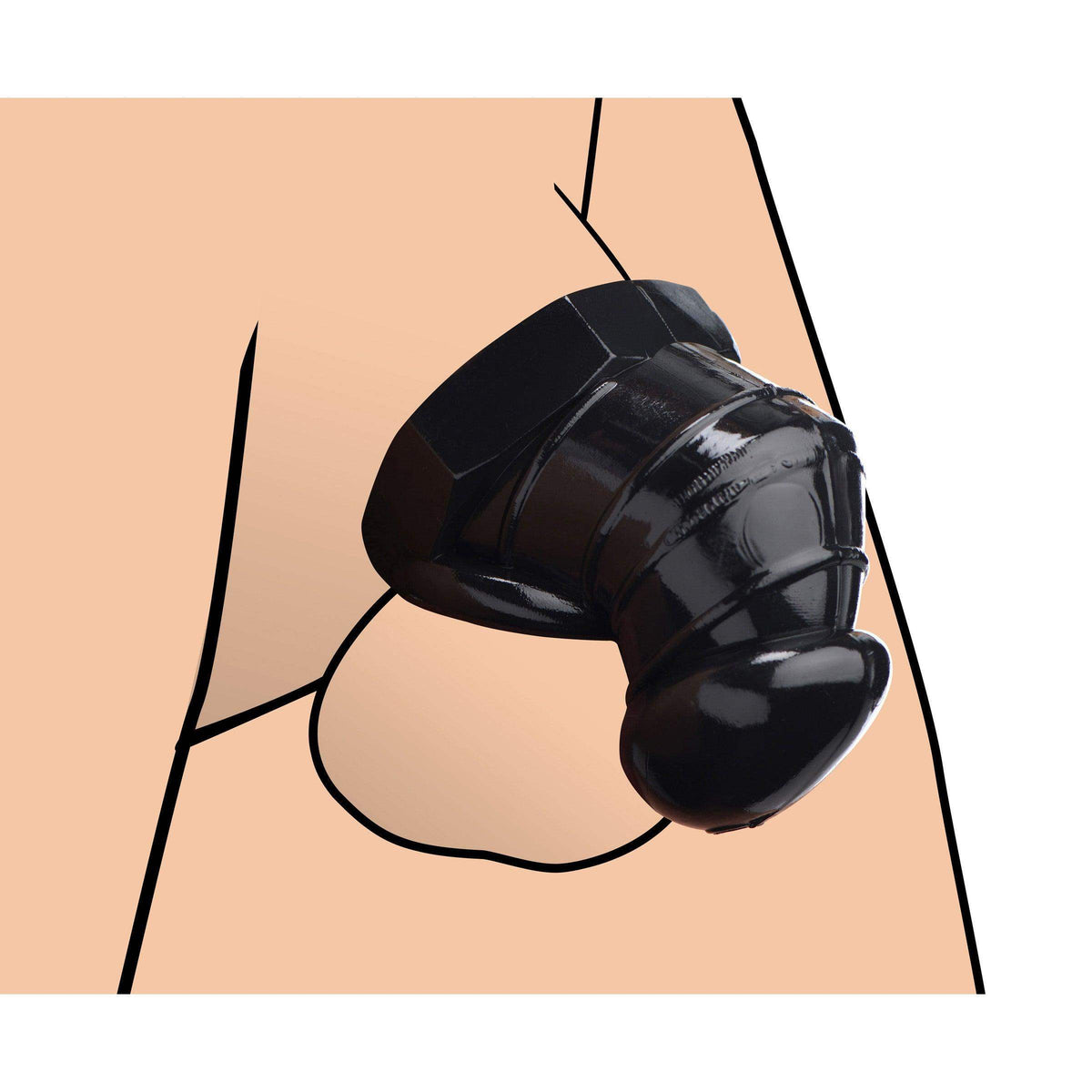 Detained - Black Restrictive Chastity Cage - The Dildo Hub