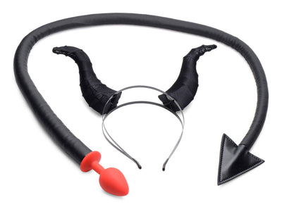 Devil Tail Anal Plug and Horns Set - The Dildo Hub