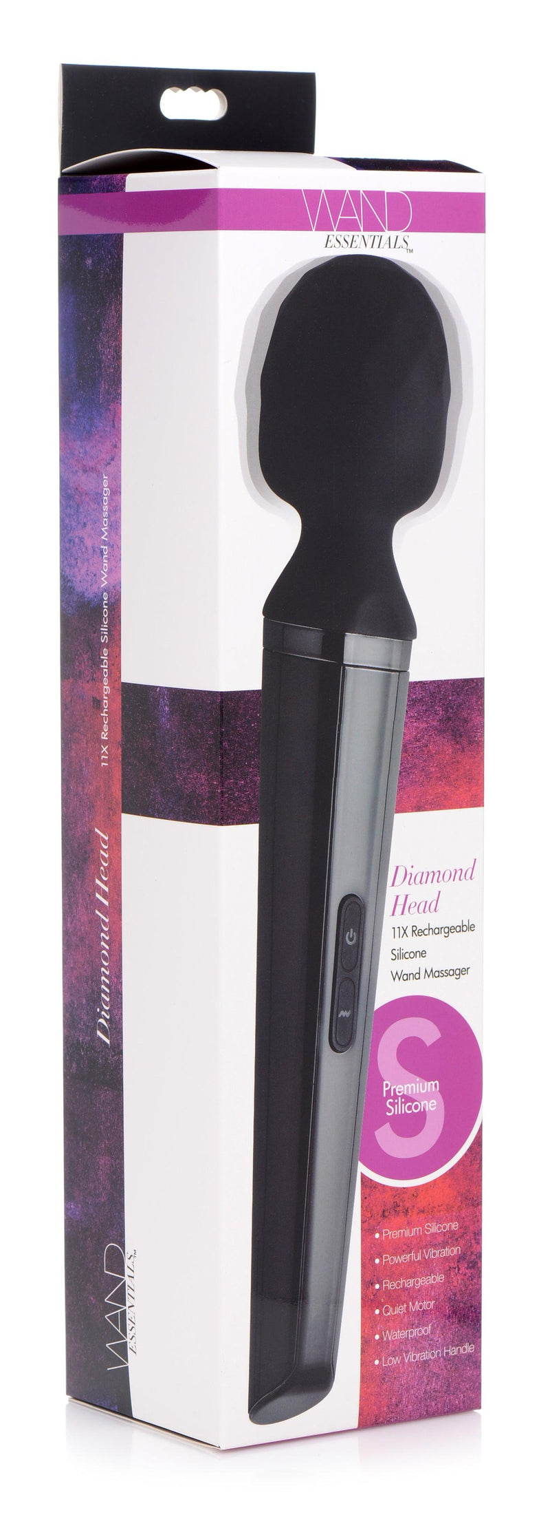 Diamond Head 24X Rechargeable Silicone Wand Massager - The Dildo Hub