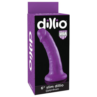 Dillio Purple Slim Dildo - 6 Inches | Pipedream - The Dildo Hub