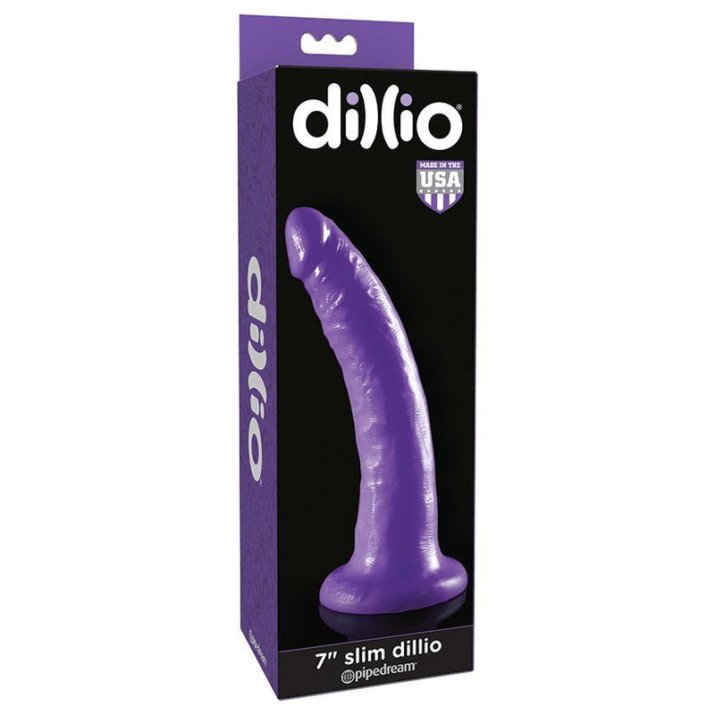 Dillio Purple Slim Dildo - 7 Inches | Pipedream - The Dildo Hub