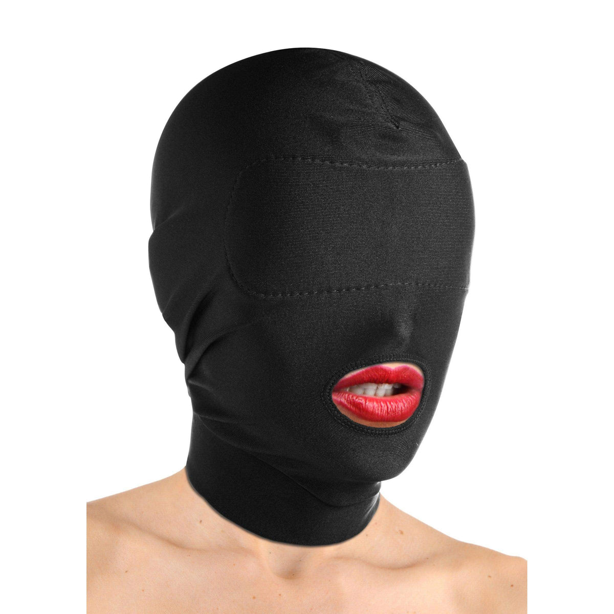 Disguise Open Mouth Hood with Padded Blindfold - The Dildo Hub