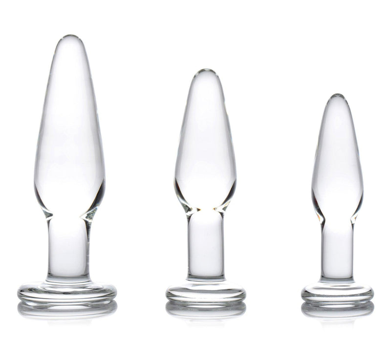 Dosha 3 Piece Glass Anal Plug Kit - The Dildo Hub