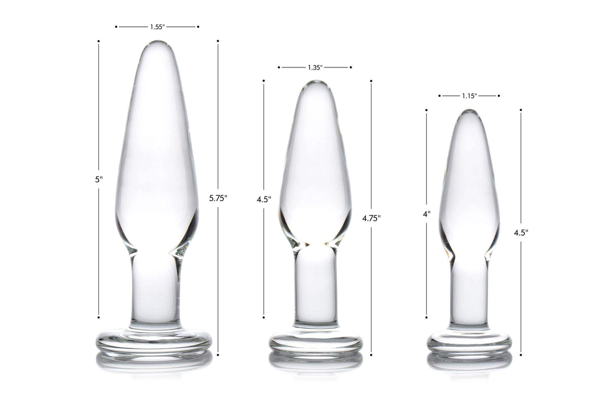 Dosha 3 Piece Glass Anal Plug Kit - The Dildo Hub