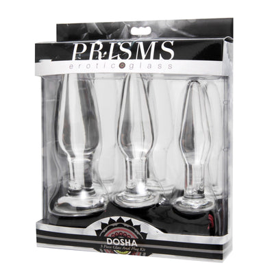 Dosha 3 Piece Glass Anal Plug Kit - The Dildo Hub