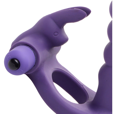 Double Delight Dual Penetration Vibrating Rabbit Cock Ring - The Dildo Hub