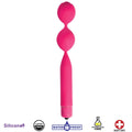 Double Vibrating Silicone Kegel Weight- Pink